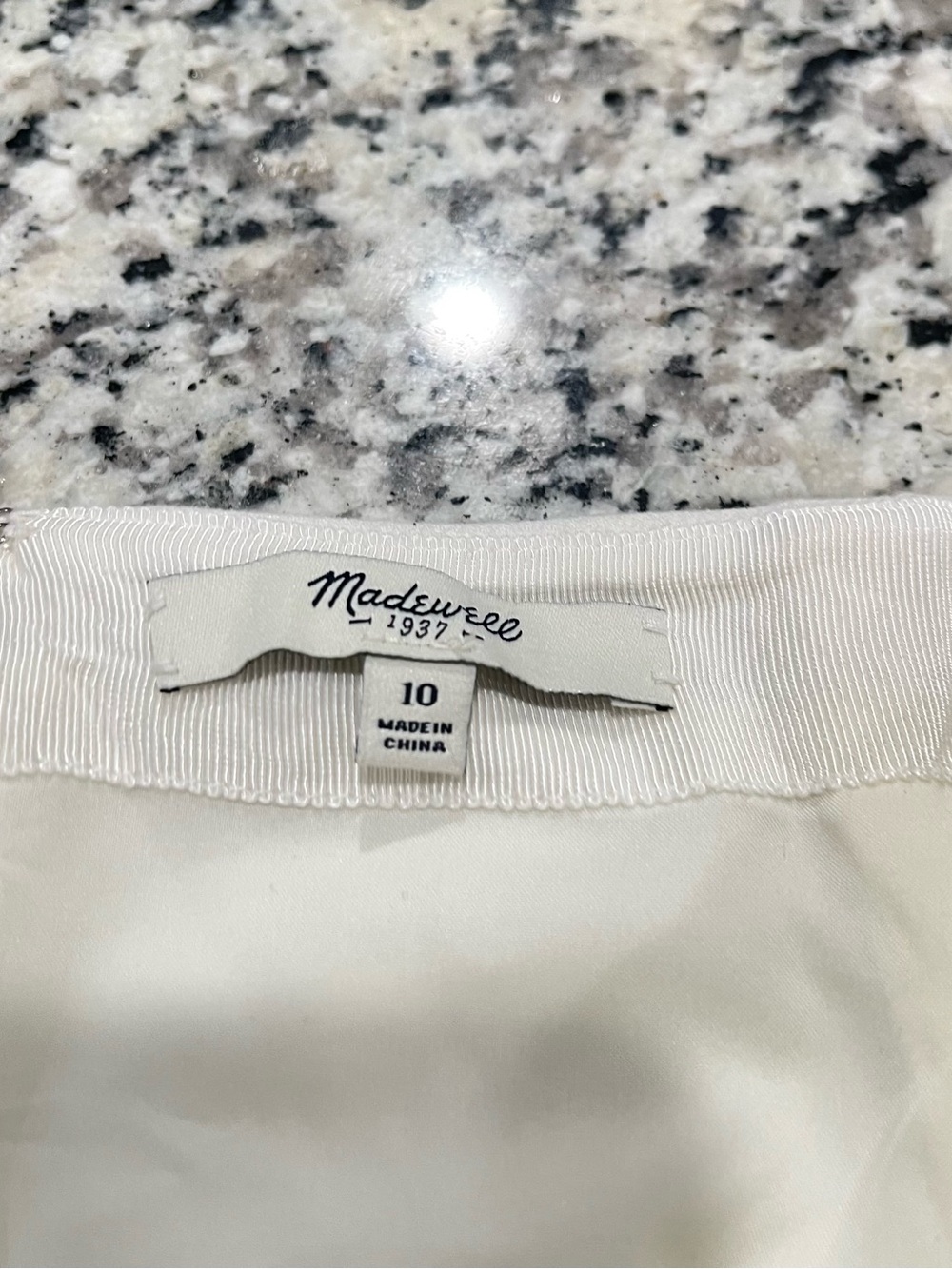 MADEWELL Off White Women's Pleated A-Line Skirt - Size 10 - Picture 3 of 16